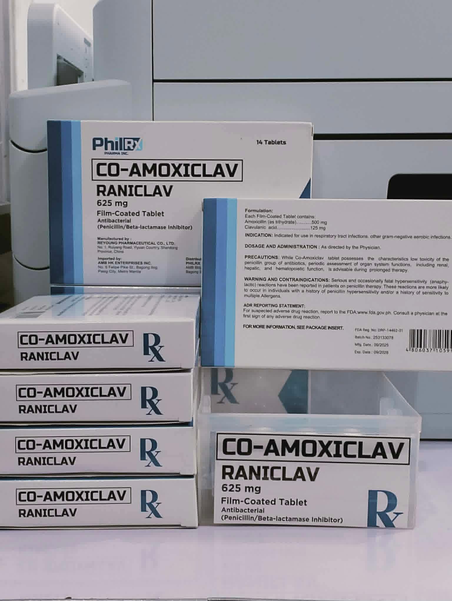 Co-amoxiclav (Raniclav) 625mg/tab