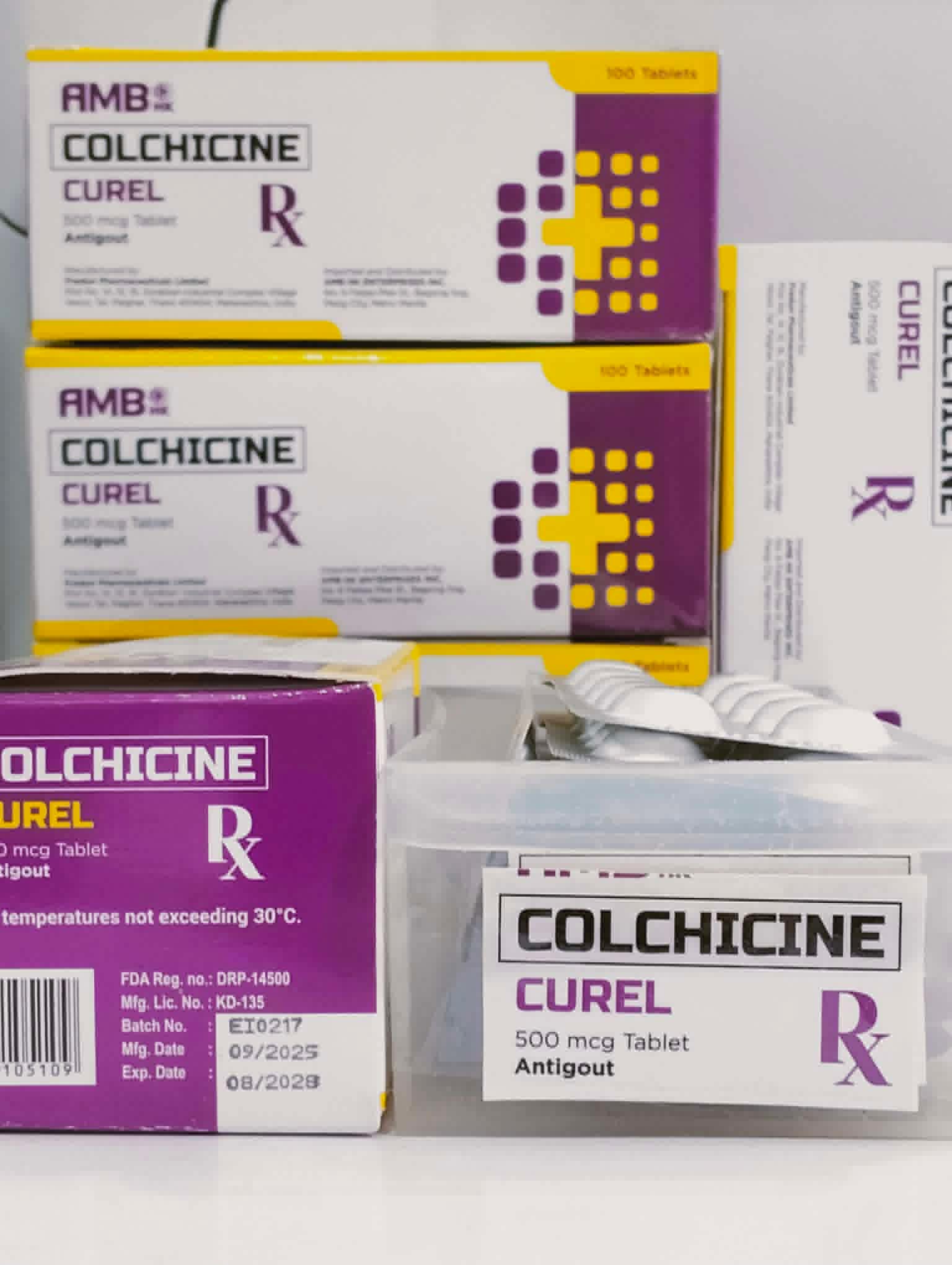 Colchicine (Curel) 500mcg/tab