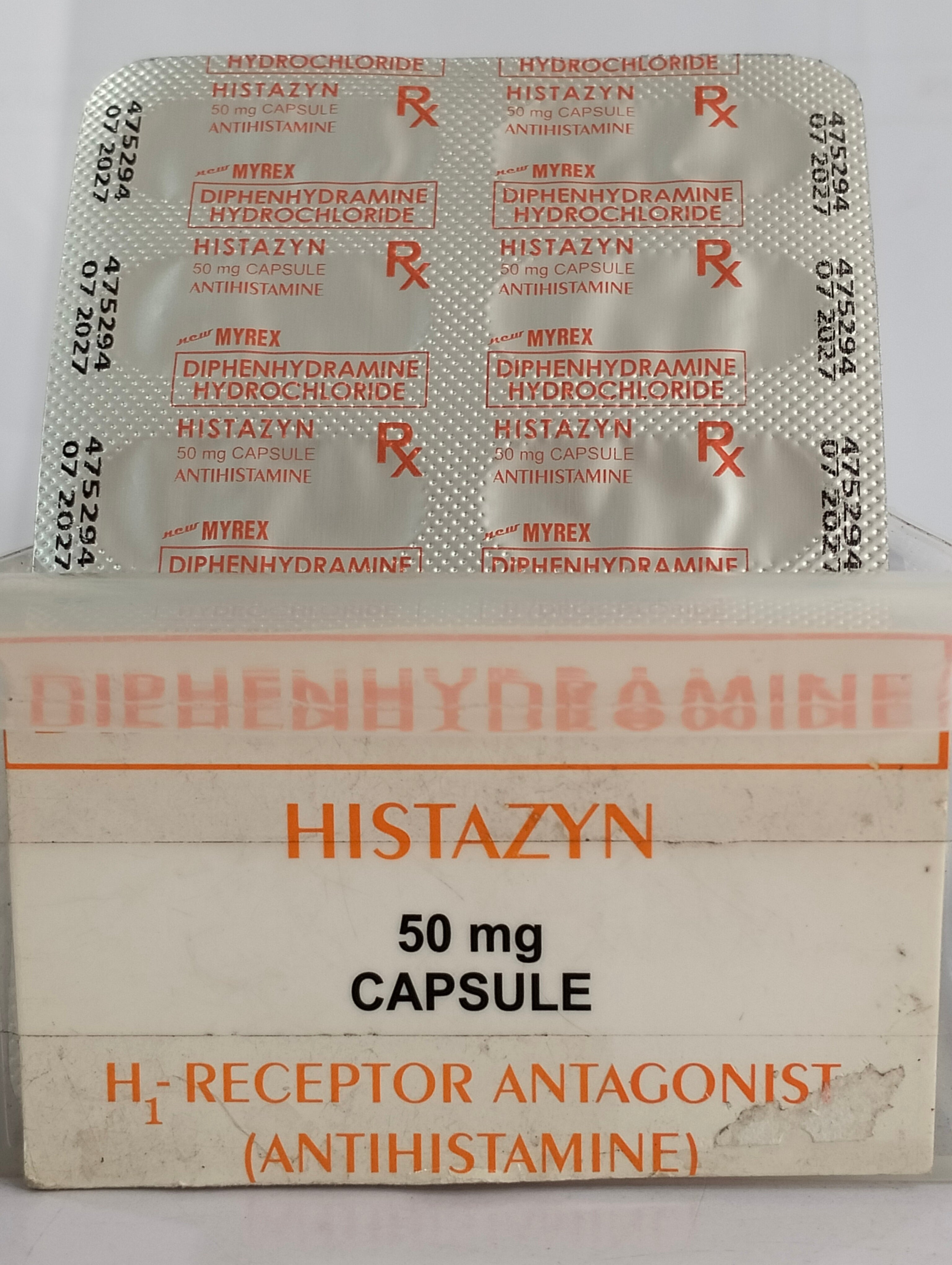 Diphenhydramine (Histazyn) 50mg/cap