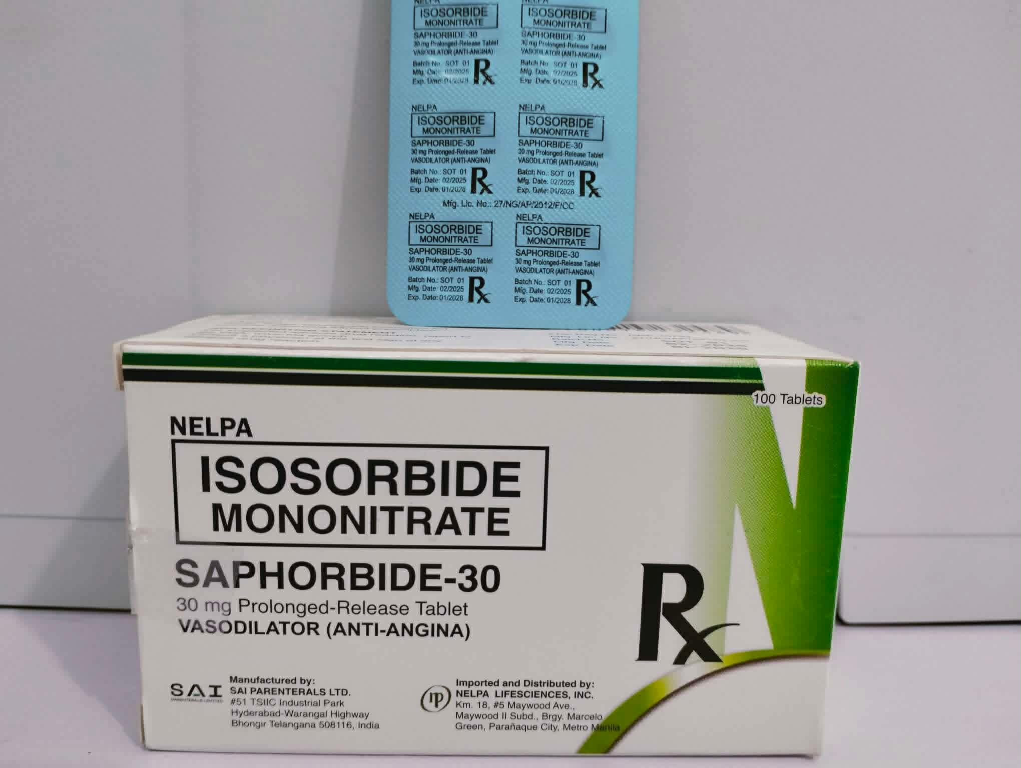 Isosorbide (Saphorbide) 30mg tab