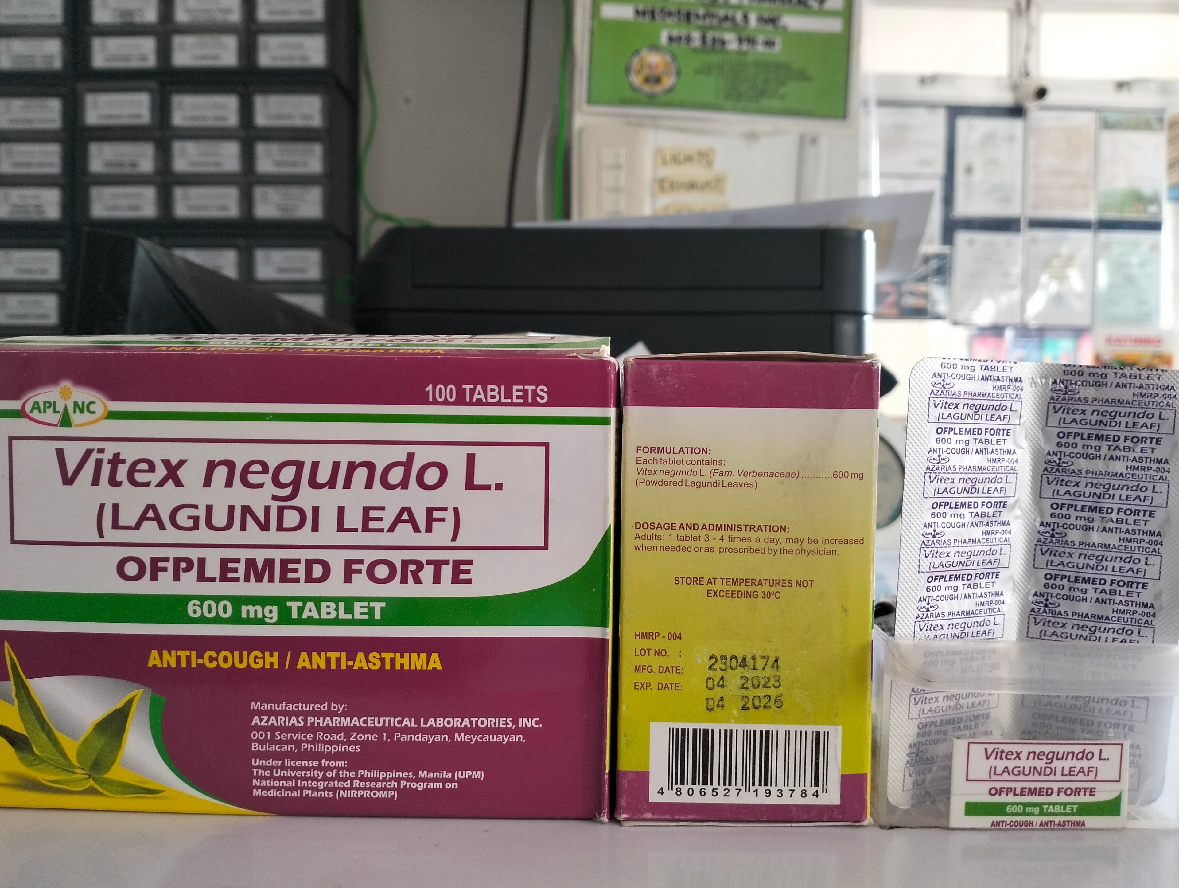 Lagundi (Ofplemed Forte) 600mg/tab