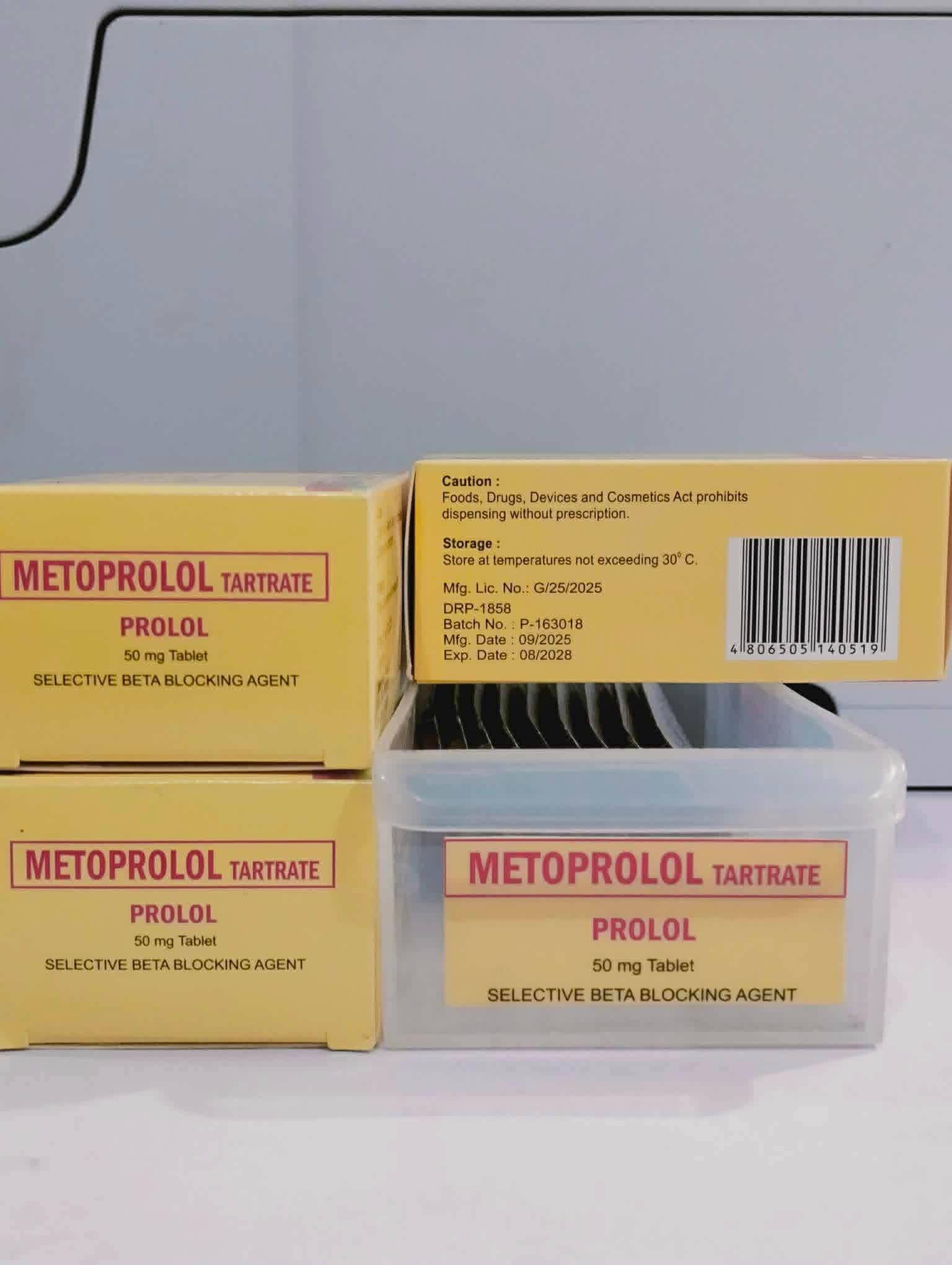 Metoprolol (Prolol) 50mg/tab