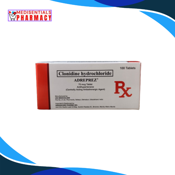 Clonidine (Adreprez) 75mcg/tab
