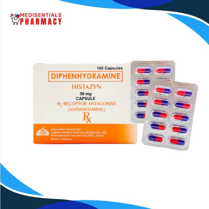 Diphenhydramine (Histazyn) 50mg/cap