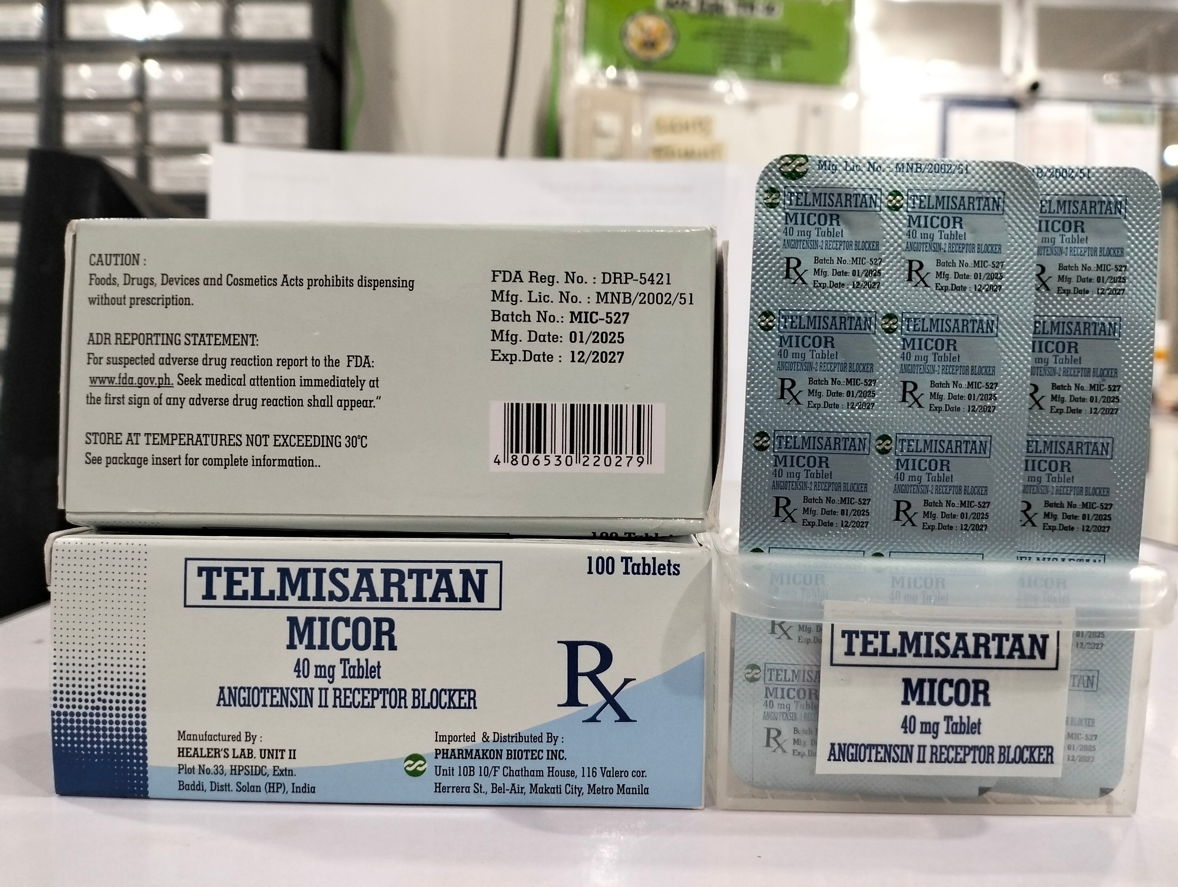 Telmisartan (Micor) 40mg/tab