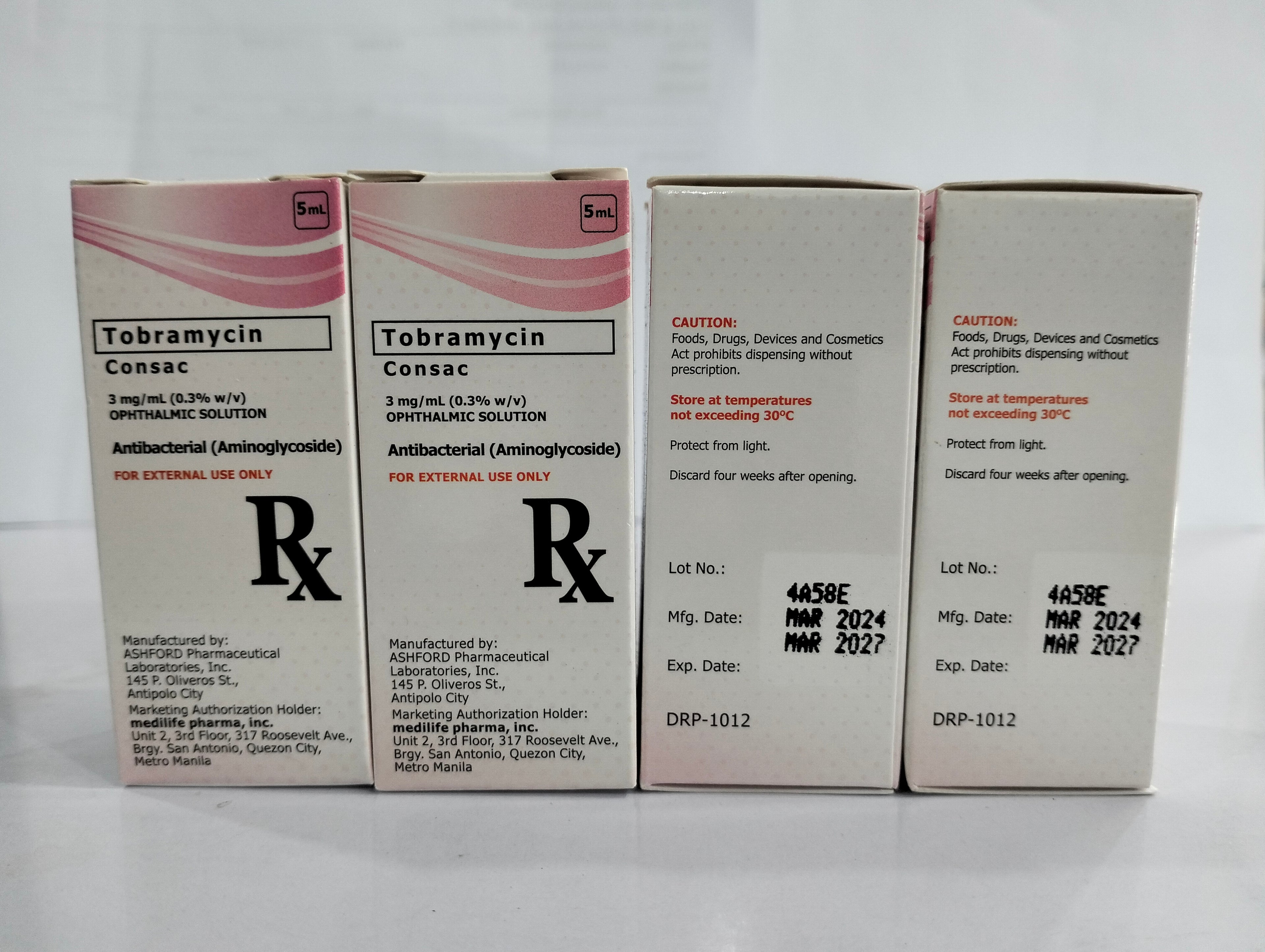 Tobramycin (Consac) 3mg/ml 5ml eye drops