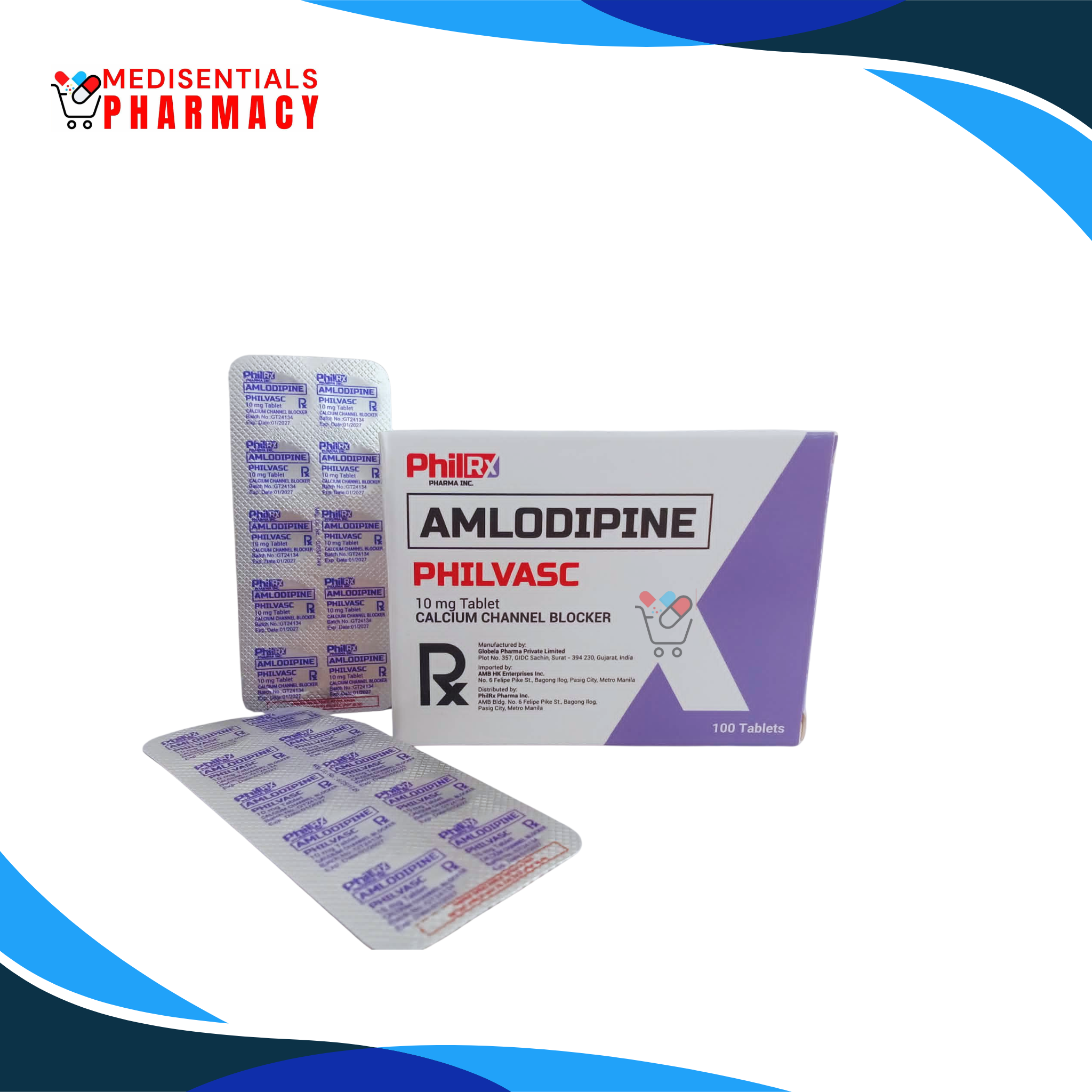 Amlodipine (Philvasc) 10mg/tab