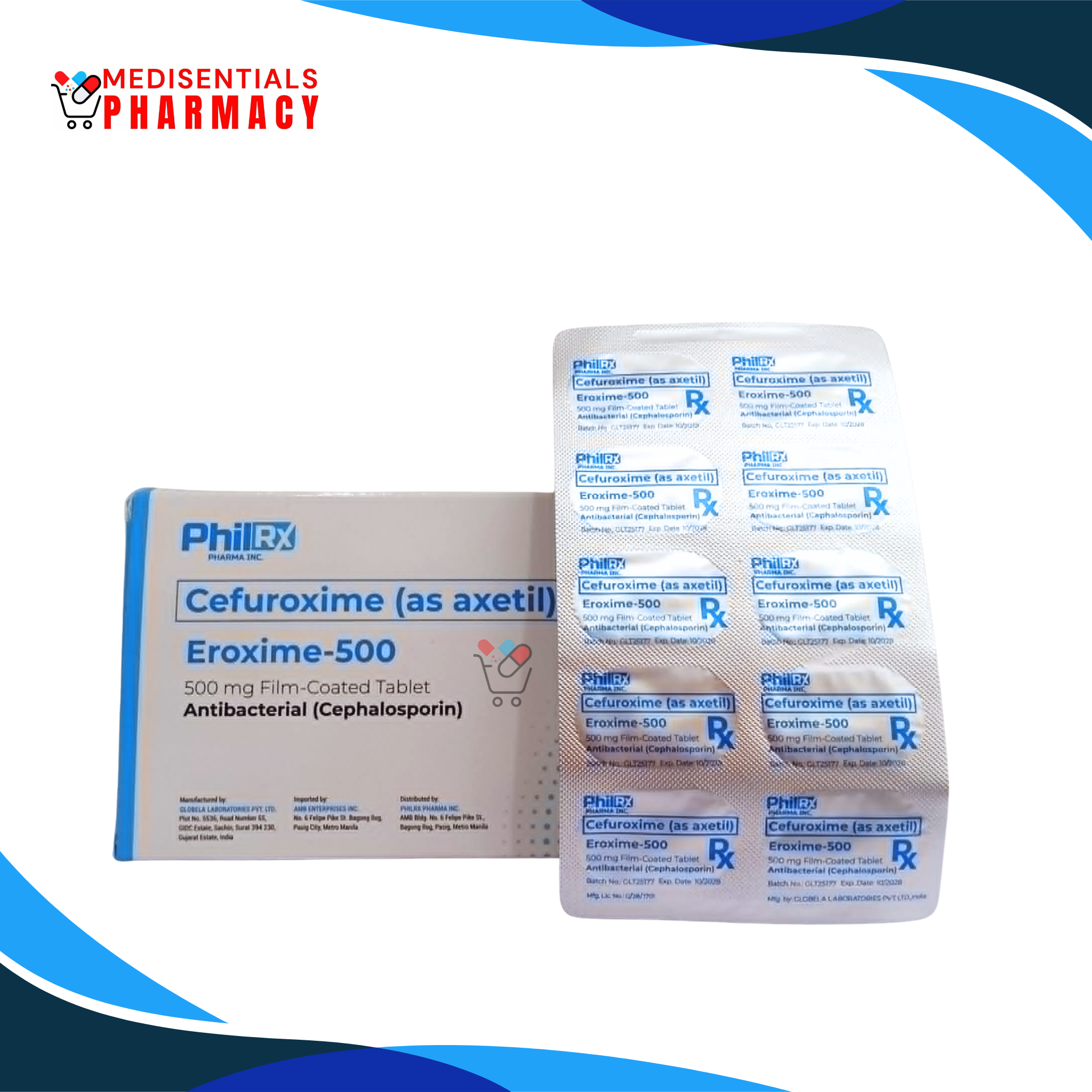 Cefuroxime (Eroxime) 500mg/tab