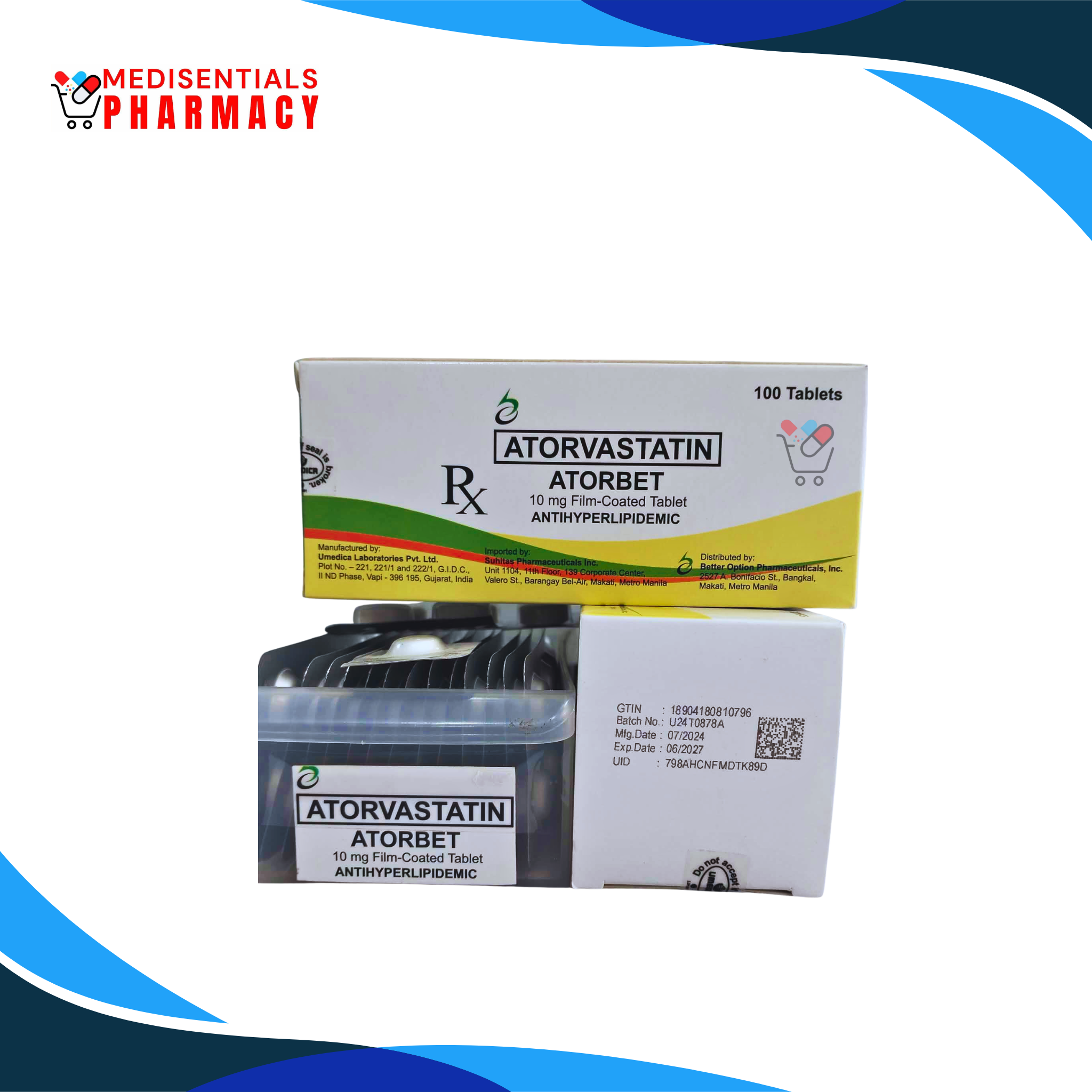 Atorvastatin (Atorbet) 10mg/tab