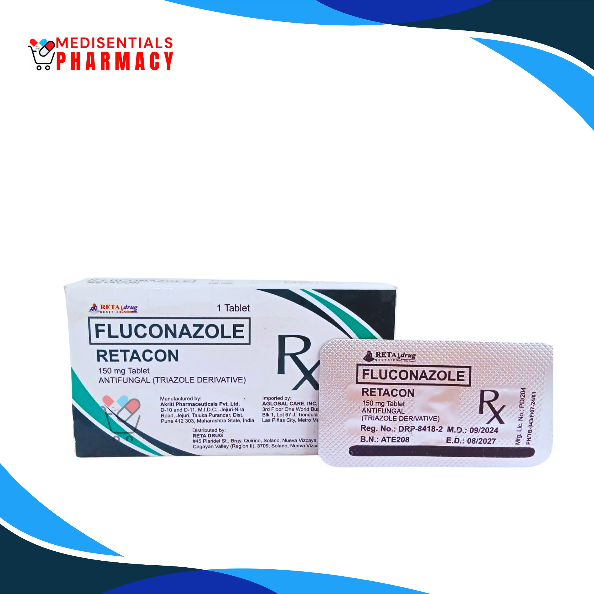 Fluconazole (Retacon) 150mg/tab