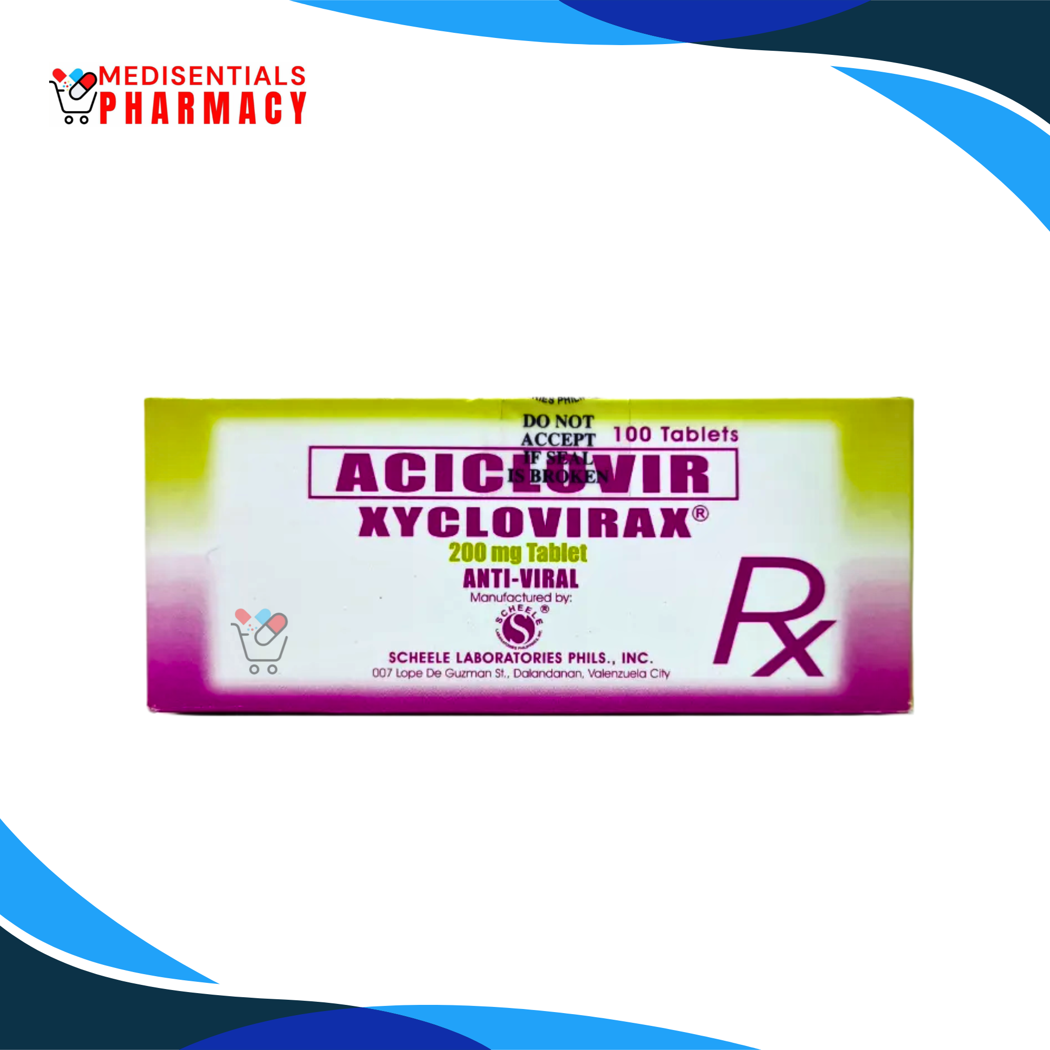 Aciclovir (Xyclovirax ) 200mg tab