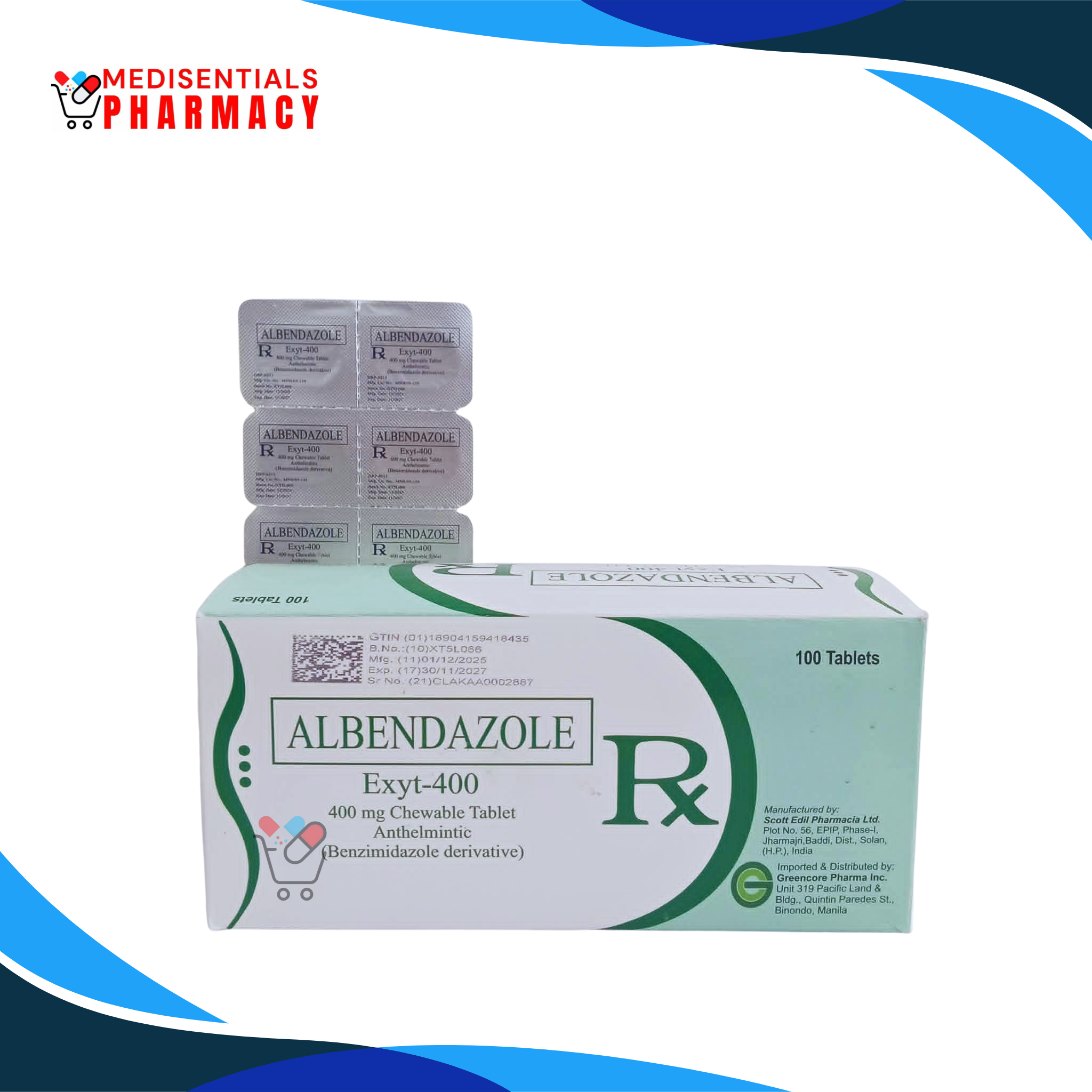 Albendazole 400mg tablet