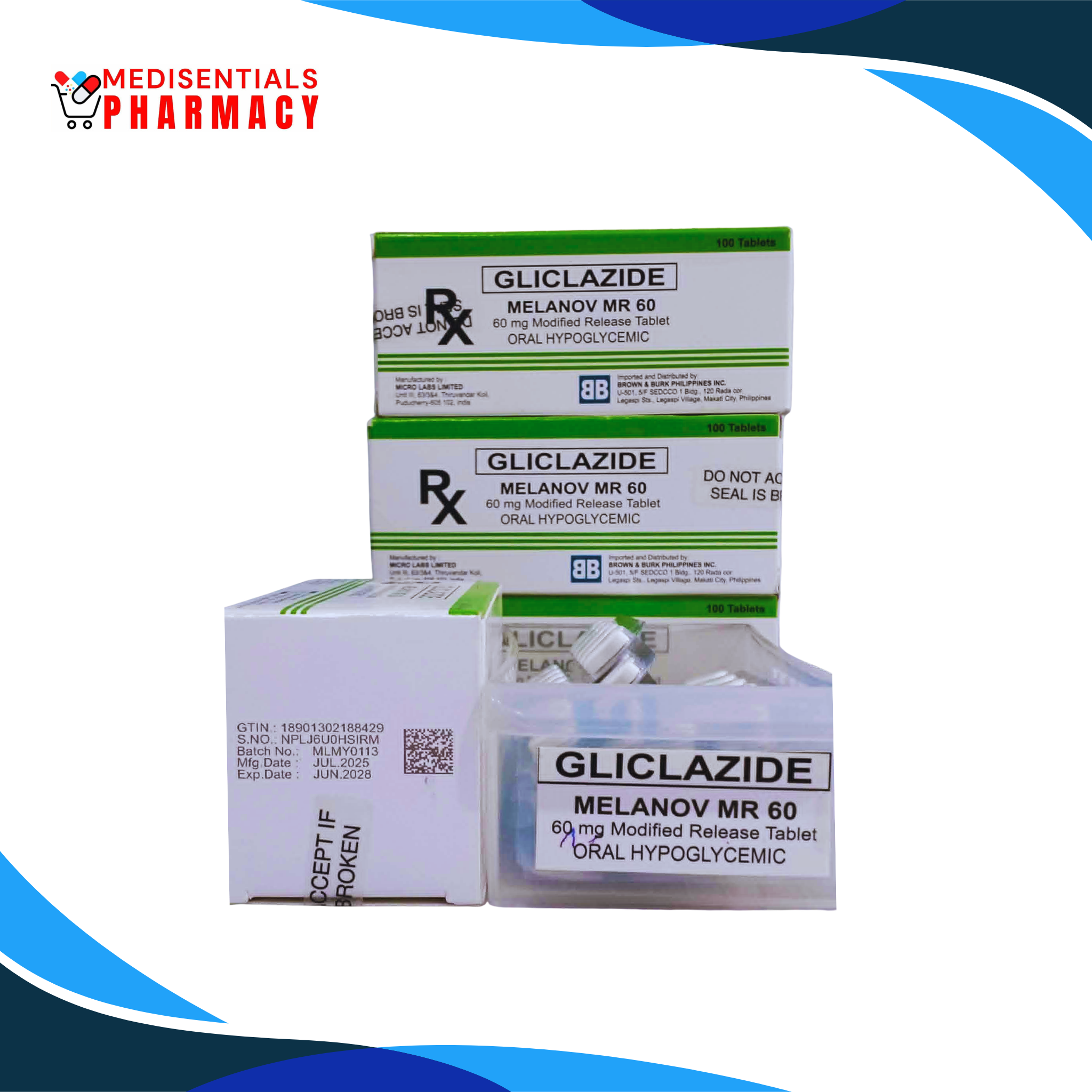 Gliclazide (Melanov) 60mg/tab
